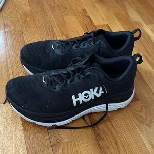 Hoka Black and White Cushion Running Shoes